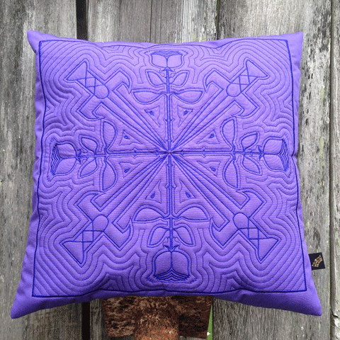 Rosa Hawaiian Quilted Pillow